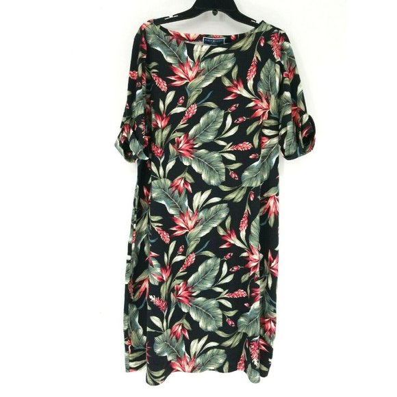 Floral Tropical Dress 1X New - Picture 1 of 3